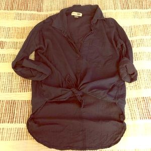 Button down chambray top